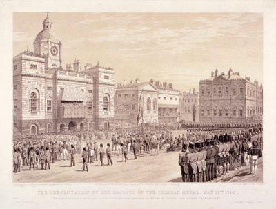 Presentazione della Medaglia di Crimea dalla Regina Vittoria al Colonnello Sir Thomas Trowbridge, 18 maggio 1855 da Thomas Picken