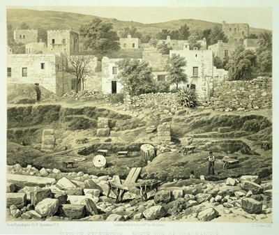 Vista degli scavi, da 