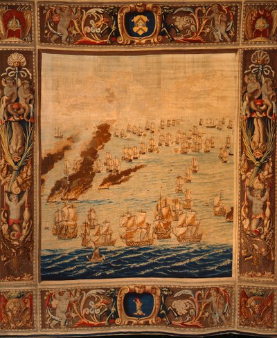 Arazzo di Mortlake: navi incendiarie in azione, c.1685 da Thomas Poyntz