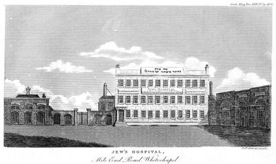 Ospedale ebraico, Mile End Road, Whitechapel, Londra, fine XVIII o inizio XIX secolo da Thomas Prattent
