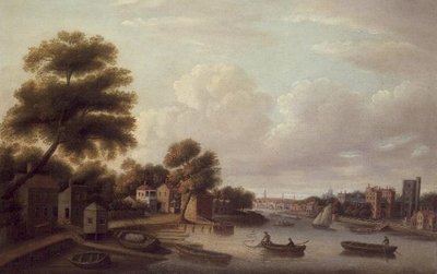 Vista del Tamigi al Palazzo di Lambeth da Thomas Priest