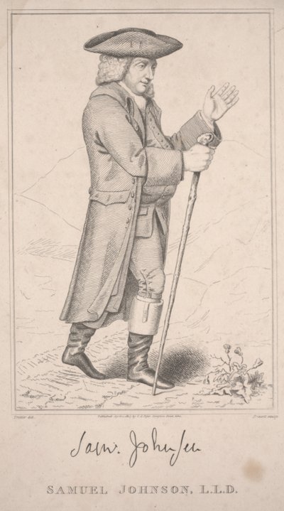 Samuel Johnson, durante il suo tour nelle Highlands nel 1773 da Thomas Priscott