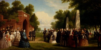 Visita del Principe di Galles, Presidente Buchanan e Dignitari alla Tomba di Washington da Thomas Pritchard Rossiter