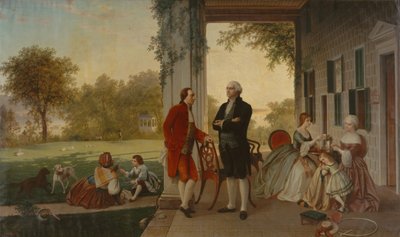 Washington e Lafayette a Mount Vernon, La casa di Washington dopo la guerra da Thomas Pritchard Rossiter