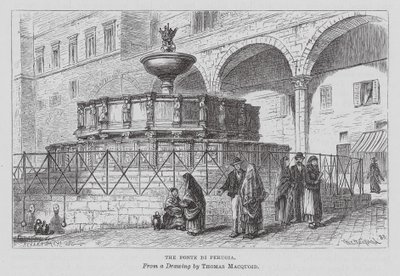 La Fonte di Perugia (incisione) da Thomas Robert Macquoid