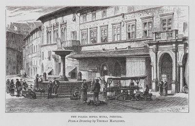 La Piazza Sopra Mura, Perugia da Thomas Robert Macquoid