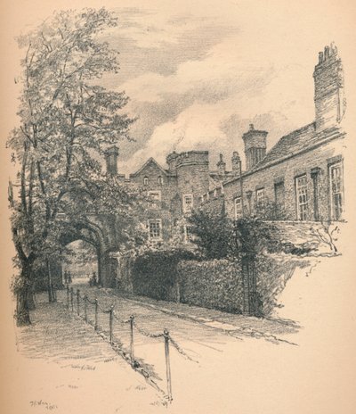 Il cortile e il portale del Palazzo di Richmond, 1902 da Thomas Robert Way