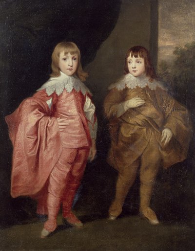 George Villiers, duca di Buckingham e suo fratello, Lord Francis Villiers, 1636, dopo Van Dyck da Thomas Robson