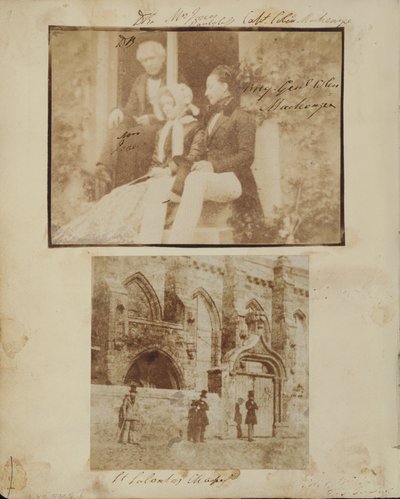 Ritratto di gruppo con Sir David Brewster, Mrs. Jones e il Brigadiere Generale Colin Mackenzie da Thomas Rodger