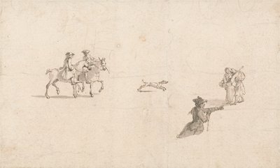 Cavalieri, figure e un cane da Thomas Ross