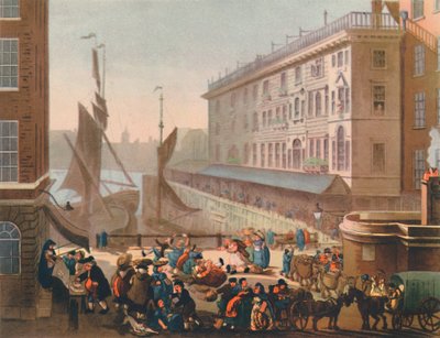 Mercato del pesce di Billingsgate da Thomas Rowlandson, Augustus Charles Pugin