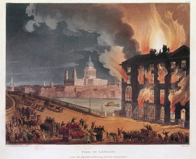 Incendio a Londra, 1791 da Thomas Rowlandson, Augustus Charles Pugin
