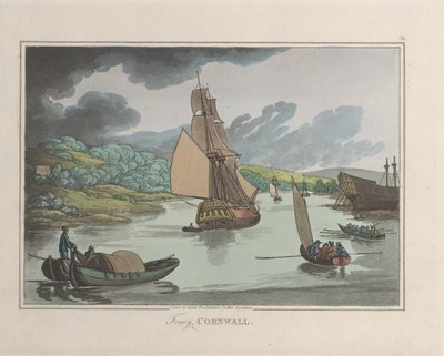 Fowey, Cornwall, da Sketches from Nature, 1822 da ThomasThomas Rowlandson, Joseph Constantine Stadler Thomas Rowlandson, Joseph Constantine Stadler