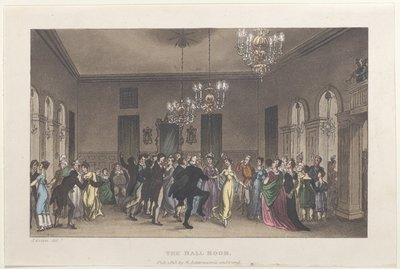 La Sala da Ballo, da Poetical Sketches of Scarborough, 1813 da Thomas Rowlandson, Joseph Constantine Stadler, J. Bluck