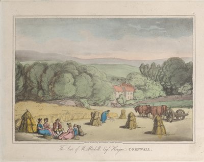 La Sede di M. Mitchell Esq. Hengar, Cornovaglia, da Schizzi dalla Natura da ThomasThomas Rowlandson, Joseph Constantine Stadler Thomas Rowlandson, Joseph Constantine Stadler