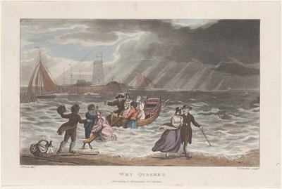 Quaccheri bagnati, da Poetical Sketches of Scarborough (1813) da Thomas Rowlandson, Joseph Constantine Stadler, J. Bluck
