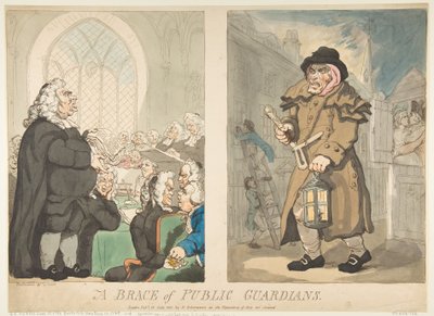 Una coppia di guardiani pubblici da Thomas Rowlandson