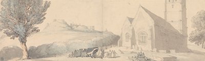 Una sepoltura a Carisbrooke, sull’Isola di Wight da Thomas Rowlandson