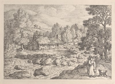 Una cascata della Cornovaglia, tratta da "Views in Cornwall" da Thomas Rowlandson