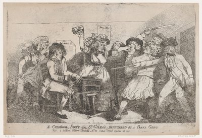 Una Partita di Cribbage a St. Giles Interrotta da una Squadra di Reclutamento da Thomas Rowlandson