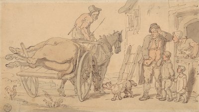 Un Cavallo Morto su un Carro del Macellaio da Thomas Rowlandson