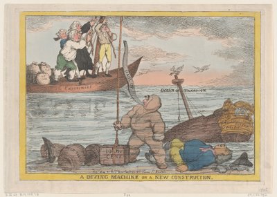 Una macchina da immersione di nuova costruzione da Thomas Rowlandson