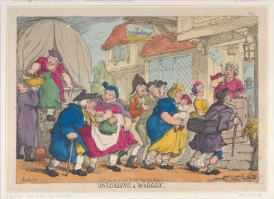 Un disastro doloroso, o la parrucca di Miss Fubby Fatarmin ha preso fuoco da Thomas Rowlandson