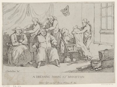 Una stanza da toeletta a Brighton, 1 settembre 1790 da Thomas Rowlandson