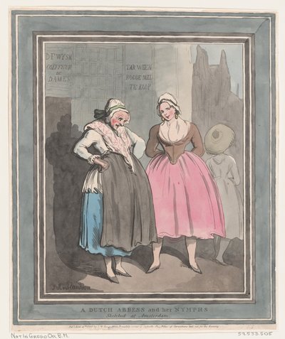 Una badessa olandese e le sue ninfe da Thomas Rowlandson