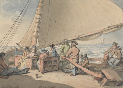 Una barca olandese in una brezza crescente da Thomas Rowlandson