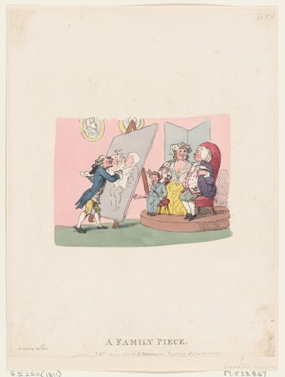 Un pezzo di famiglia, pubblicato 1803 ristampa successiva da Thomas Rowlandson
