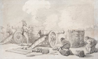 Una Divisione di Artiglieria Francese in Azione da Thomas Rowlandson