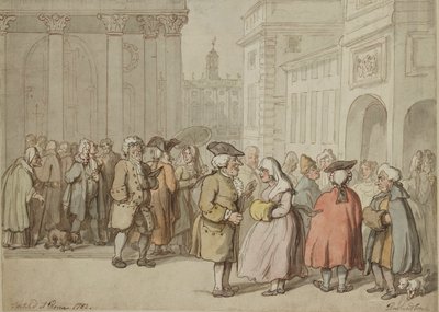 Un gruppo disegnato a Roma da Thomas Rowlandson