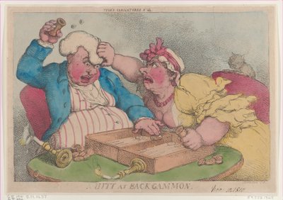 Un Colpo al Backgammon da Thomas Rowlandson