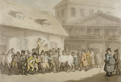 Una vendita di cavalli presso l’“Hopkins’s Repository”, a Barbican da Thomas Rowlandson