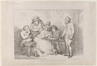 Una donna in un limbo, ovvero: richiesta di libertà provvisoria per un ebreo respinta da Thomas Rowlandson