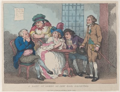 Una signora in limbo, o Ebreo rifiutato, 1 luglio 1802 da Thomas Rowlandson