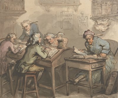 Ufficio di un mercante da Thomas Rowlandson