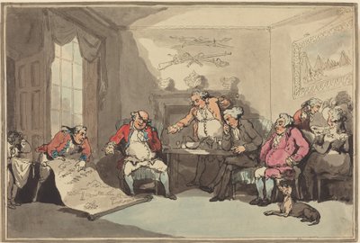 Una riunione della milizia da Thomas Rowlandson