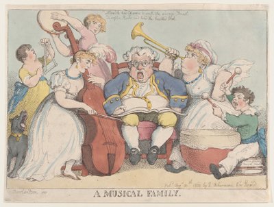 Una famiglia musicale, 30 agosto 1802 da Thomas Rowlandson