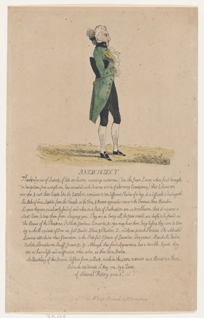 Un nuovo insetto, 12 maggio 1784 da Thomas Rowlandson