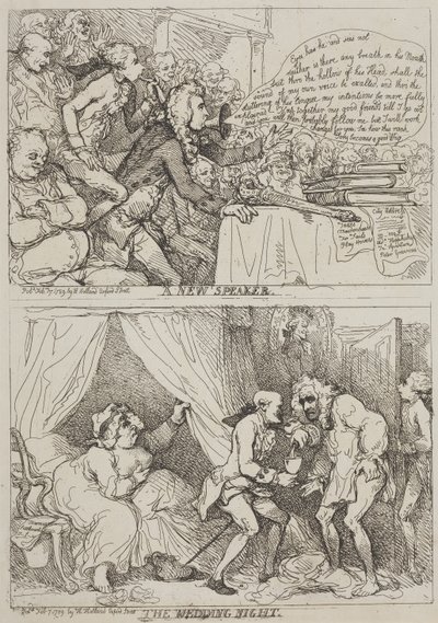 Un nuovo relatore - La notte di nozze da Thomas Rowlandson