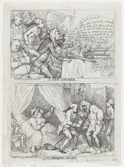 Un nuovo oratore e la notte di nozze, 7 febbraio 1789 da Thomas Rowlandson
