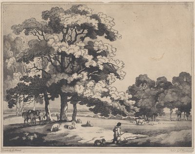 Paesaggio di un parco, 1783-89 da Thomas Rowlandson