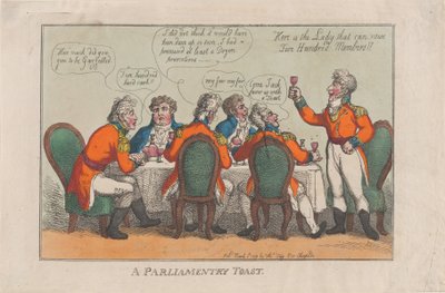 Un Brindisi Parlamentare, 2 marzo 1809 da Thomas Rowlandson