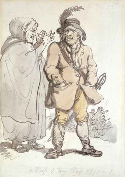 Un ragazzo Peep O Day, 1799 da Thomas Rowlandson