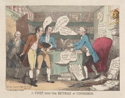 Uno sguardo al ritiro di Tinnehinch da Thomas Rowlandson