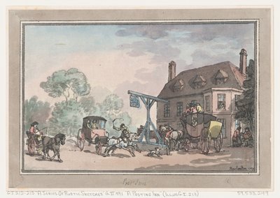 Una locanda di posta, 1787 da Thomas Rowlandson
