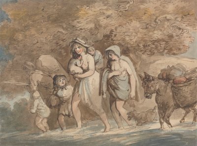Un vasaio che torna dal mercato da Thomas Rowlandson