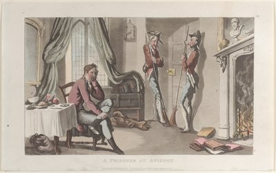 Un prigioniero ad Avignone, dal Journal of Sentimental Travels in the Southern Provinces of... da Thomas Rowlandson
